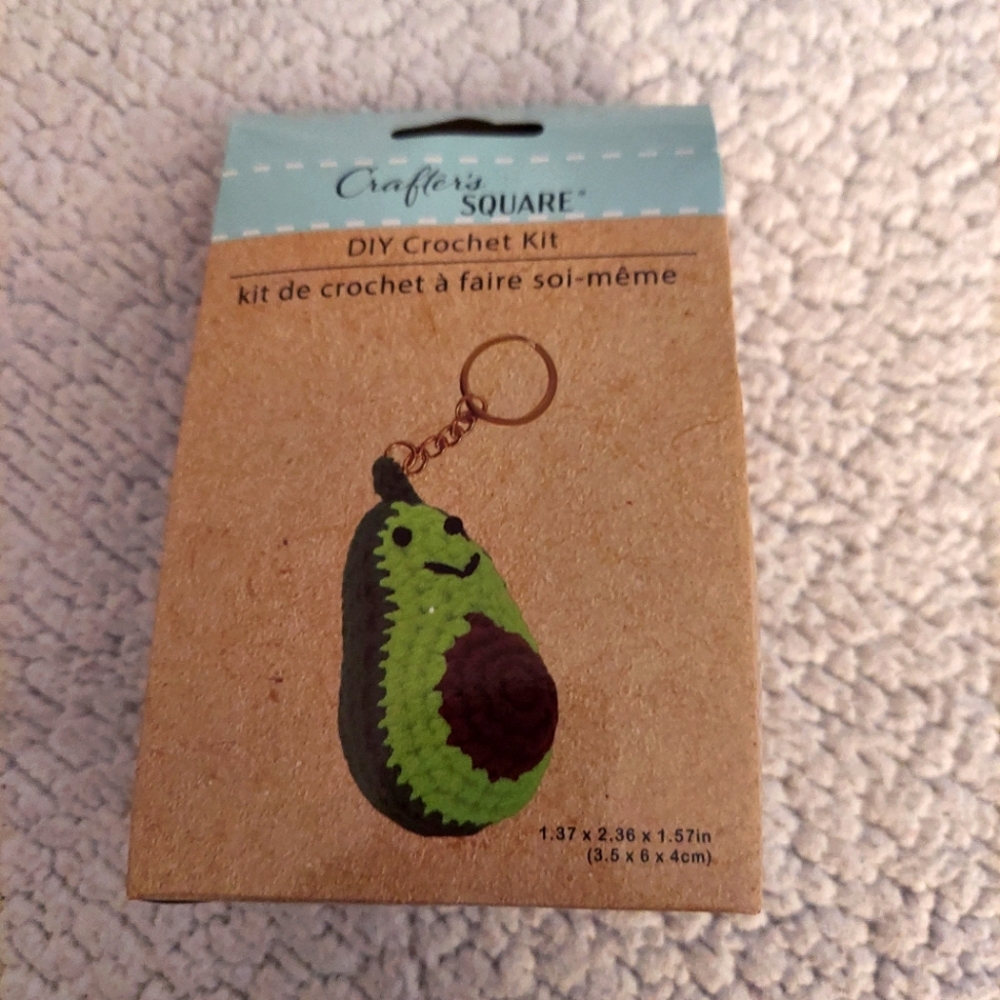 DIY Avocado Crochet Keychain